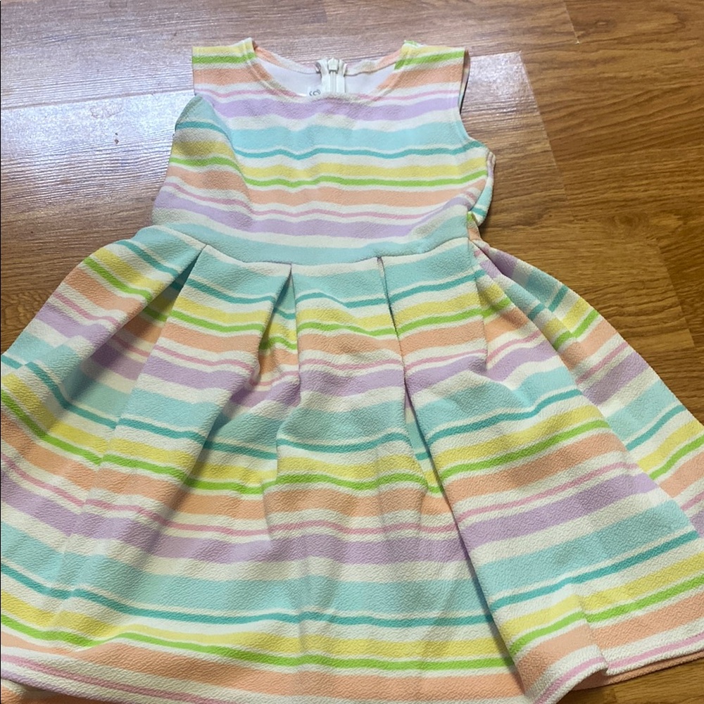 Colorful Striped Kids Dress